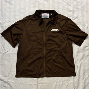 PacSun Brown Formula 1 Logo Polo
